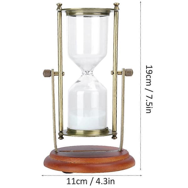 Timer 15 minutter Flip Timeglass EU-stil Kontordekorasjon Studentgave 11 x 11 x 19 cm