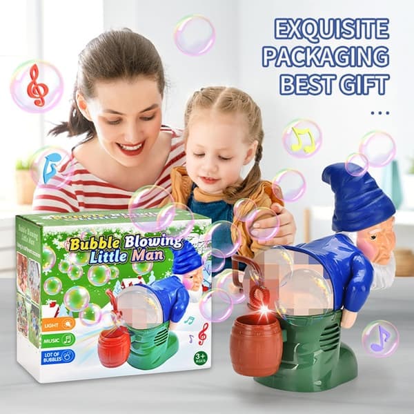 Jultomtens bubbelmaskin, rolig bubbelleksak