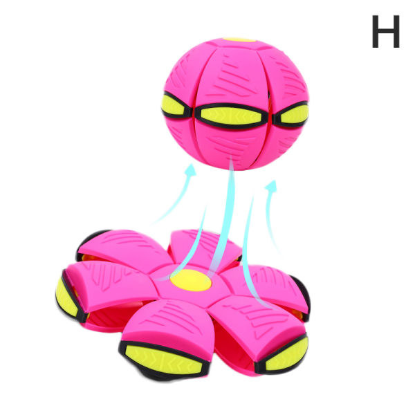 Lentävä UFO-litteä heittolevy pallo taikapallolelu lapselle ulkona sininen Rose red