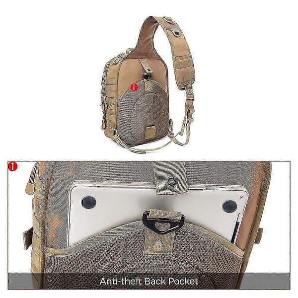 Taktisk Sling Bag Militär Axelremsväska Molle Assault Range Väska