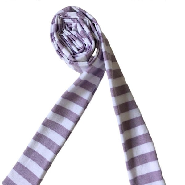 Dam Vår Sommar Randigt Mönster Scarfs Tunn Halsduk Y2k Stil Färgglad Tunn Stickad Nackskydd Lättvikt Purple