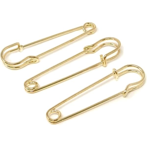 30 stk. 5 cm/2 tommer sikkerhedsnåle til tæpper, trøjer, sjaler, kilte, håndarbejde (guld)