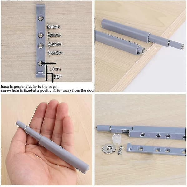 Magnetiske tryklåse til åbning (10 stk., nem døråbning og -lukning)