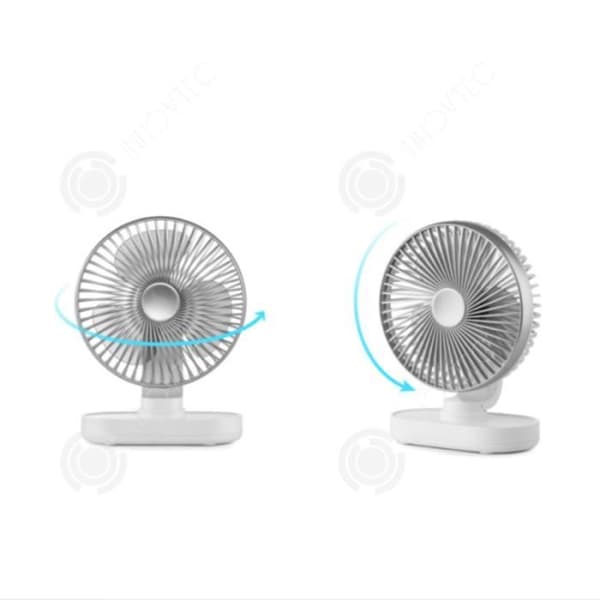 Elektrisk skrivebordsvifte - Tech Discount® - INN® - USB - 4 hastigheter - Ristende hode