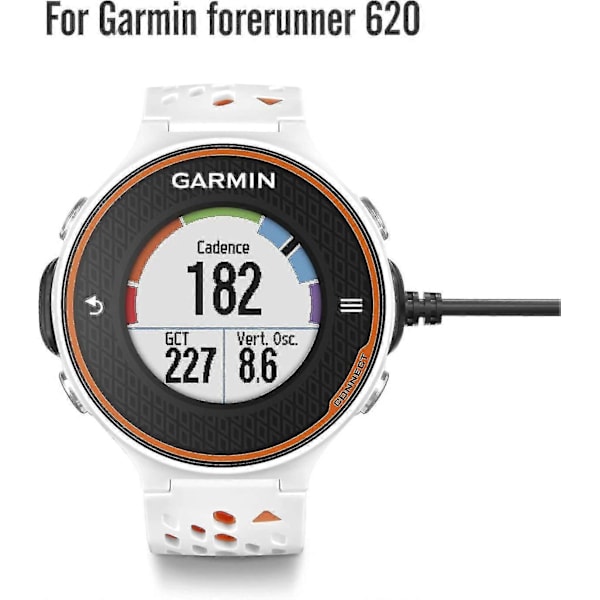 Opladerdock Kompatibel Med Garmin Forerunner 620, Usb Data Synkronisering Opladningsdock Med 1m Opladningskabel Til Forerunner 620 Smartwatch, Sort