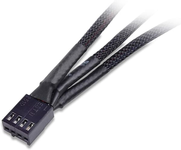 Cable Matters 2-pak 4-bens PWM Splitterkabel 30 cm, 3 Computer Ventilator Splitterkabel, PC Ventilator Splitterkabel, 3 Ventilator Splitterkabel 3 in 1