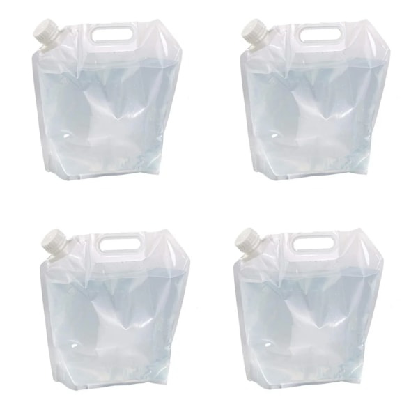 Hopfällbar vattenbehållare, dricksvattenbehållare hopfällbar 5L Blå White 4