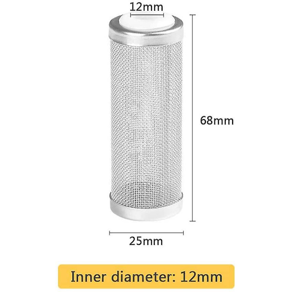 Filterbeskyttelsesnettbeskyttelse, rustfritt stålfilterinnløpshylse Akvariefilter Fisketankgitterfilterbeskytter, 12mm