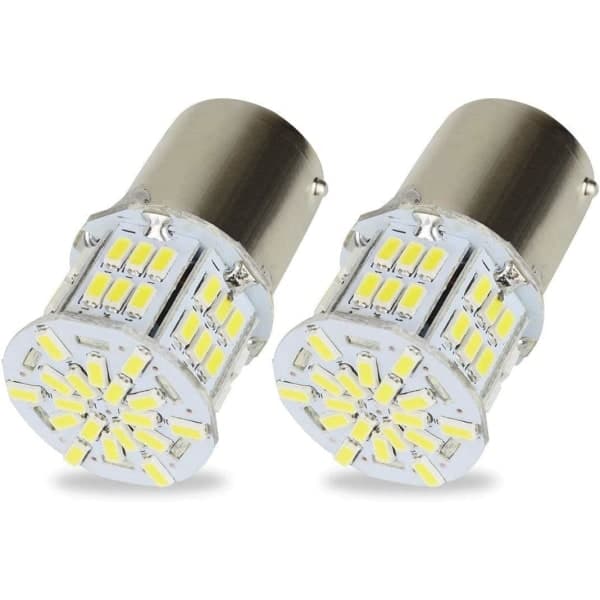 2 kpl 1156 BA15S P21W LED-valot 12V 6500K