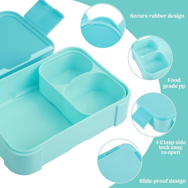Matboks for barn med rom 900ml – Lekkasjesikker Bento Matboks for jenter og gutter grønn