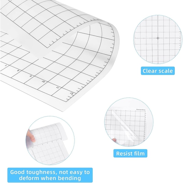 3 Pack Adhesive Sticky Cutting Mats Vinyyli Standard Grip Cut Mats askarteluompelemiseen
