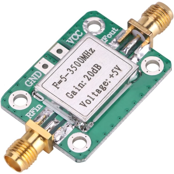 5-3500MHz laajakaistainen 20dB High Gain LNA Low Noise Ham Radio RF vahvistinmoduuli suojatulla case lyhytaaltoisille FM-televisioille