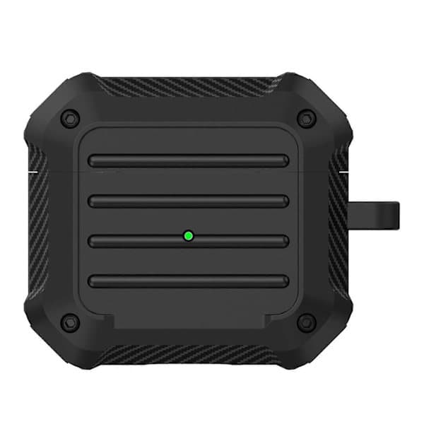 PC+Silikon Bluetooth-kompatibelt laddningsfodral för hörlurar med karbinhake för Appl[D]