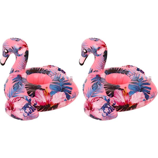 Oppblåsbare drikkeholdere for basseng 2PCS Flamingo koppholder basseng oppblåsbare for barn voksne, basseng drikkeholder flyter tilbehør