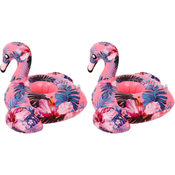 Uppblåsbara dryckeshållare för pool 2PCS Flamingo Cup Holder Pool Inflatables för barn Vuxna, Pool Drink Holder Floats Tillbehör