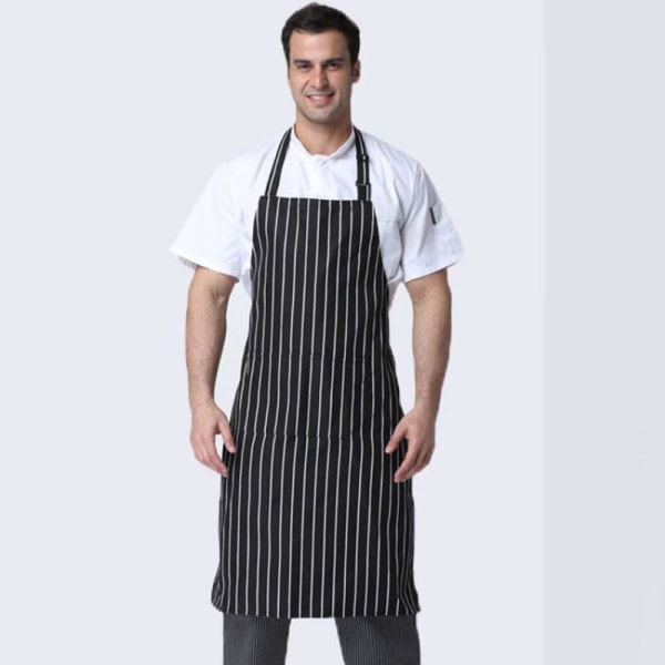 Kokkeforkle Pure Pinafore BLACK STRIPE