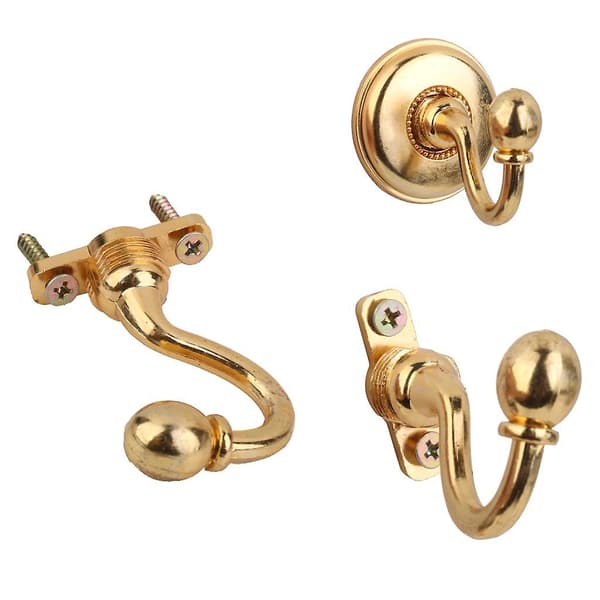 2x Gardin Draperi Oppbindinger Holdbacks Vegg Dusk Krok Holder Sølv