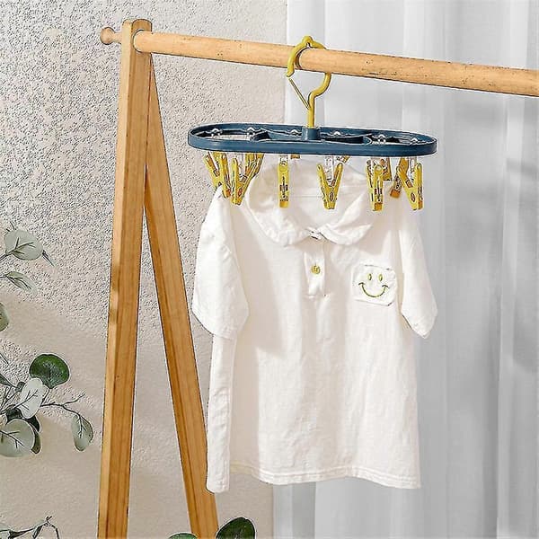 PP Kleshenger, 12 Klips Plast Sklisikker For Baby Multifunksjonell Kleshenger