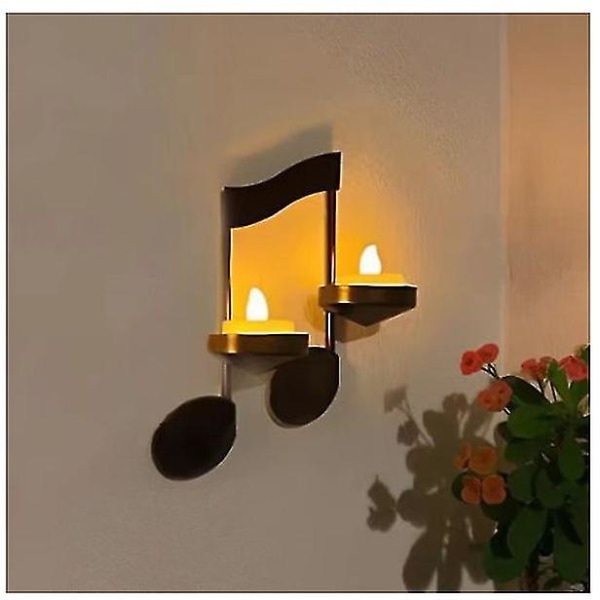 Samto Home Sol Anahtar Dekoratif Mumluk, elegantit Music Note Wall kynttilänjalat C