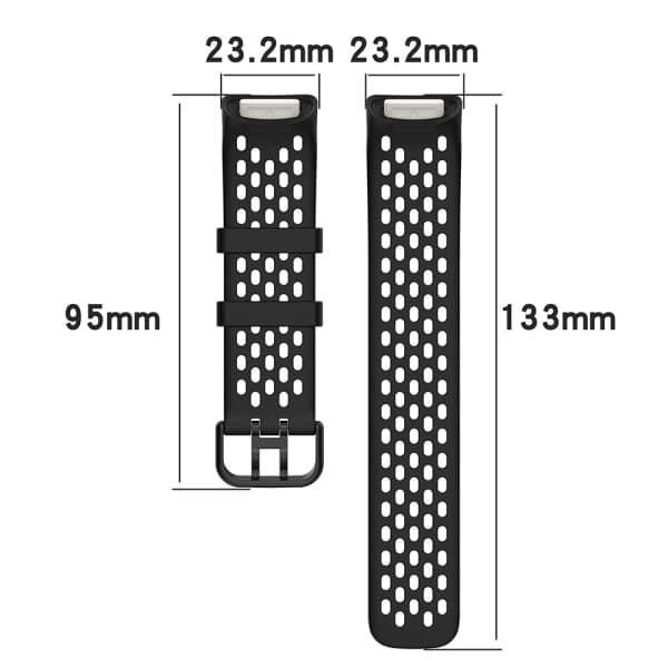 Silikonerem til Fitbit Charge 5 / 6 - Sort