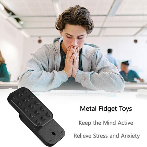 Metal Fidget Slider Magnetisk Haptisk Slider EDC Klods Legetøj Orange