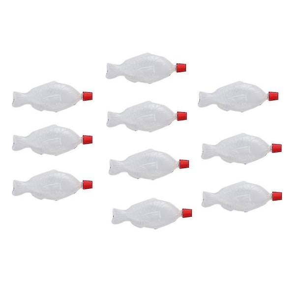10 stk. fiskeformede 8,5 ml engangs soyasausflasker for sushi-krydder