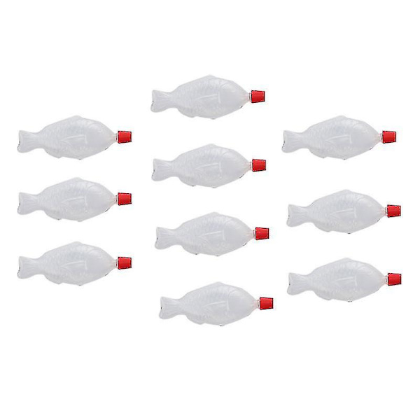 10 stk. fiskeformede 8,5 ml engangsflasker til sojasovs og sushisauce
