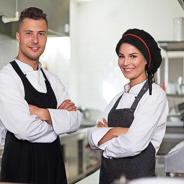 3kpl kokin hattu keittiön ruuanlaittoon cap, musta säädettävä pipo keittiön ruoanlaittopalveluun ja muihin töihin