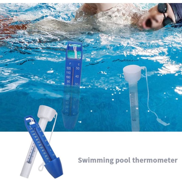 Flytende vanntermometer Bassengtermometer Splintsikkert svømmebassengtermometer Vanntemperaturmåler 2 STK