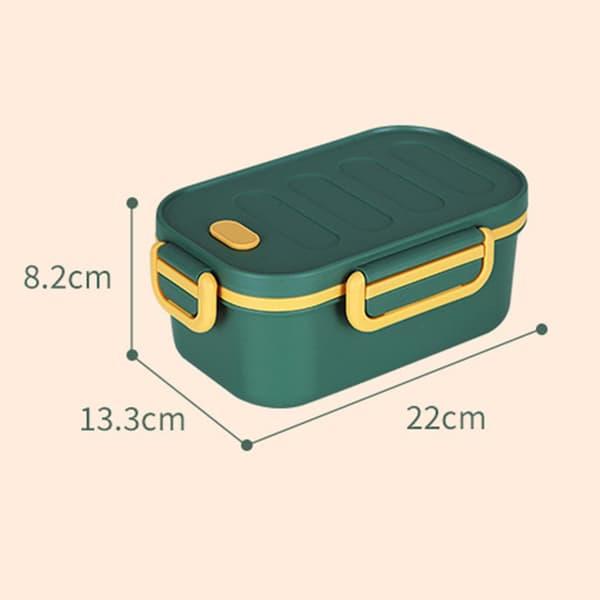 1000ML Lunchlåda Dubbla Lager Läckagesäker Plast Låsspänne Bento Box Hushållsartiklar