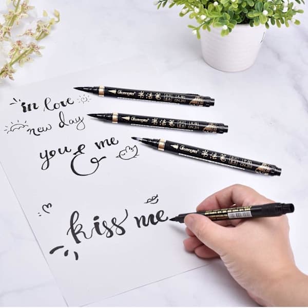 Kalligrafipennor - 6-pack Kalligrafiset för Nybörjare Påfyllningsbara