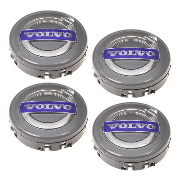 [LCS]Volvo 02- 64MM 4-pakning senterkopper Volvo Sølv en størrelse