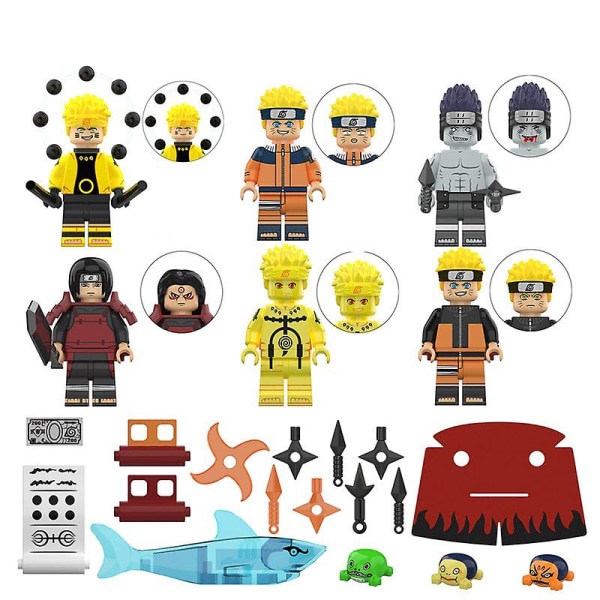 6 stk Naruto minifigurer byggeklodser legetøj til børn KL806