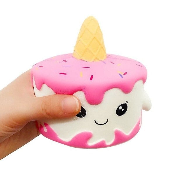 Kawaii Squishy Langsomt Stigende Enhjørning Kage Klem Legetøj Blødt Brød Dekompression Dekompression Legetøj Simulation Håndværk Dekoration 11*10 Cm