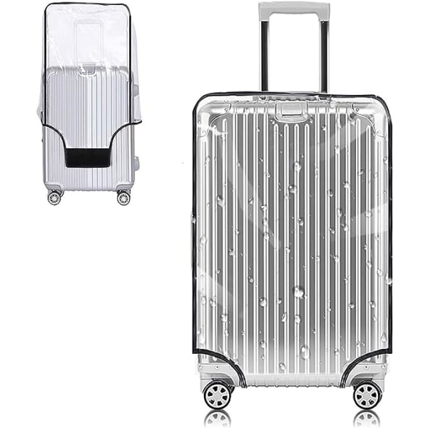 Klar PVC kuffertbeskyttere 28 tommer bagagebetræk til kuffert på hjul