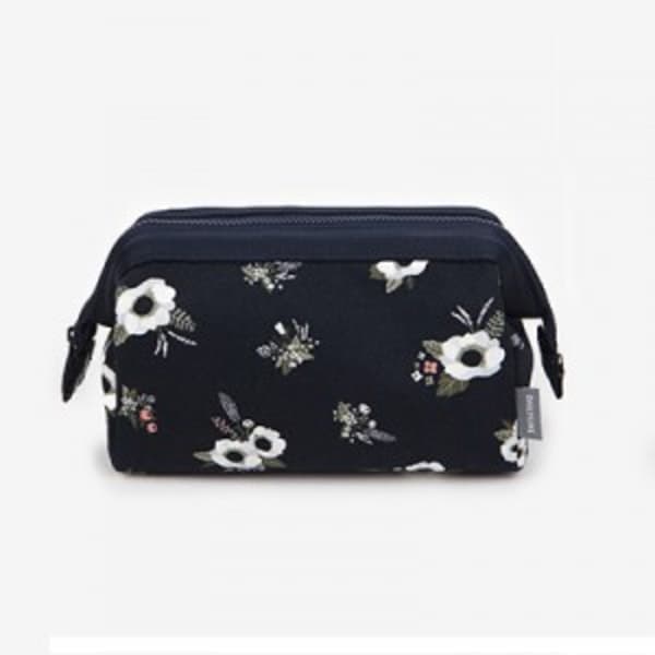 Kosmetiktasker, vandtætte polyester bomulds makeuptasker Bærbar rejsetaske Toilettaske Flower