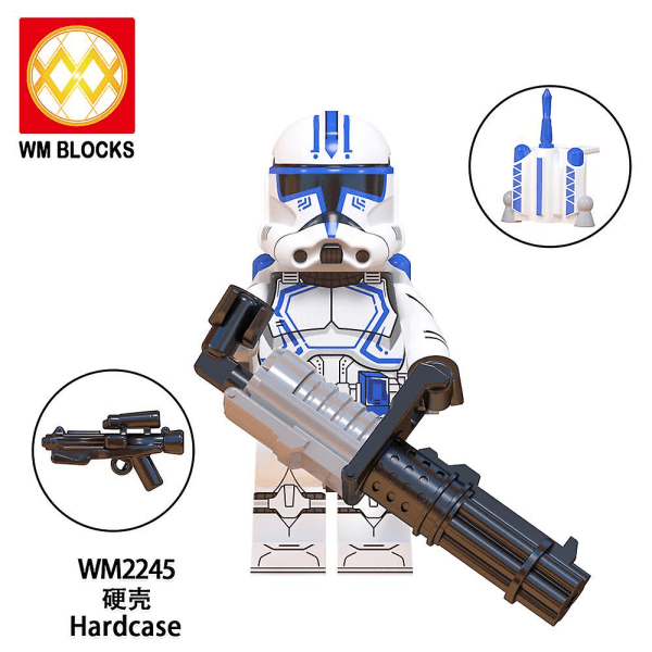 8 stk. Legion Clone Trooper Army Set Mini Captain Rex Jesse And Echo Star Captain Rex 501st Clone Trooper Wars Figurer Klodser