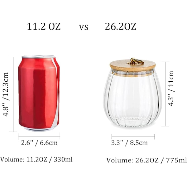 Glasburkar med lock, set om 4 glasburkar för förvaring, 750 ml genomskinliga glasburkar för förvaring, burkar för kök, förvaring av kryddor