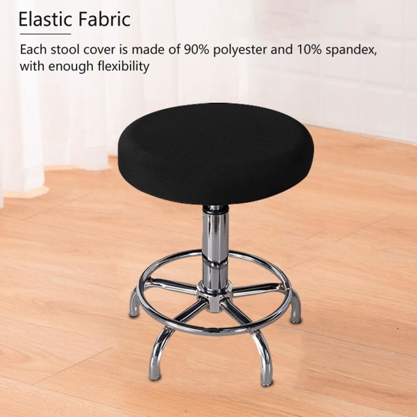 4 pakke runde barstole - superbløde og vaskbare elastiske afføringspude betræk til bar 12-