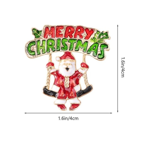 1 x Julefestsgave slipsnål Ny brystpin 4X4cm Colorful