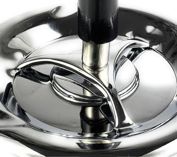 Extra Stor Krom Snurrande Askkopp Utan Aska | Premium Vindtät Utomhus Askkopp | Djup Bas | Lätt att Tömma