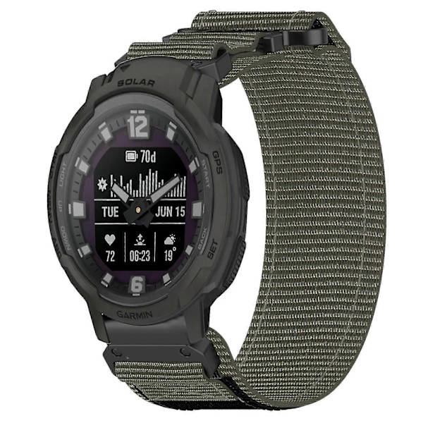 22 mm nylon urrem til Garmin Instinct Crossover Solar Grey Grey