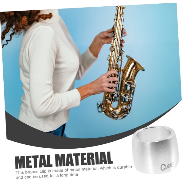 Alto Sax Clip Sax Reeds Munstyrka Liten Tenor Professionell Del Alto Fixeringsklämma Klämma Instrument Praktisk Reed Traditionell Vindfäste