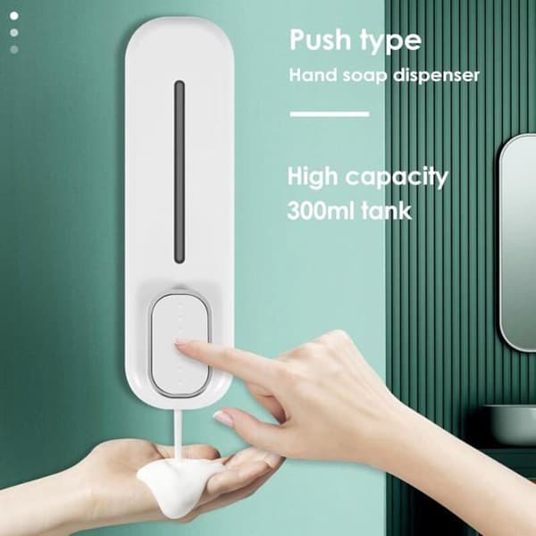 Väggmonterad tvåldispenser - 350 ml - Duschschampodispenser - För badrum, kök, kontor - PZCC