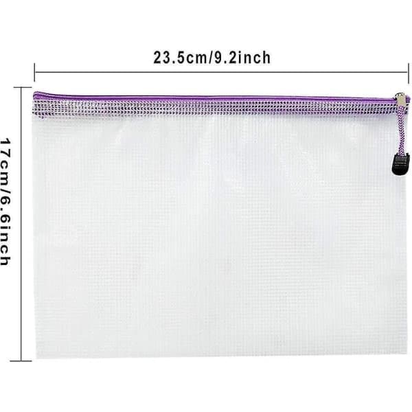 Plastlommer - 24 stk Plastmapper Dokumentlommer A5 Ziplock-poser Plastlommer Gave