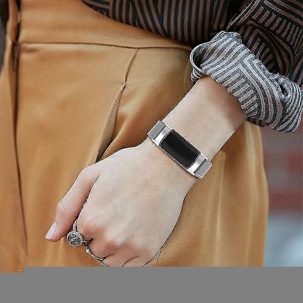 Premium Ægte Læder Justerbar Rem til Fitbit Charge 6/5