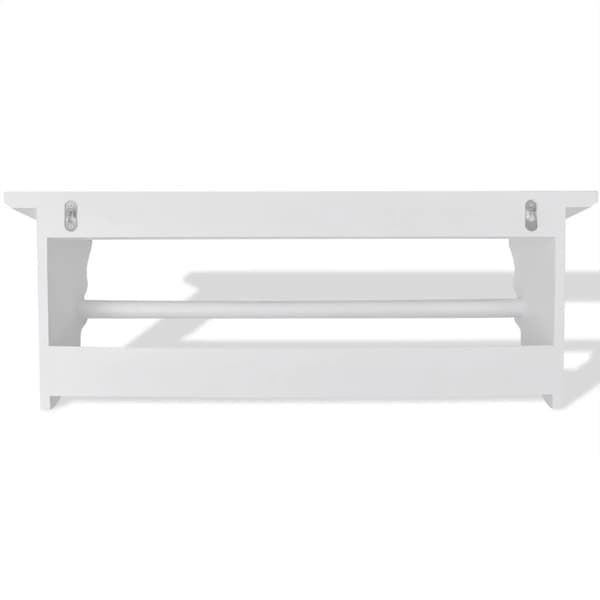 vidaXL hattehylle MDF barokkstil hvit hvit