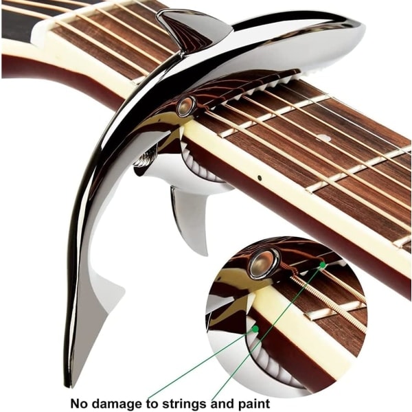 1 st Haj Capo Lätt Gitarr Capo Gitarr Tillbehör Snabbväxlande Gitarr Capo med Förvaringsväska för Gitarrer, Ukulele, Banjo, Mandolin black