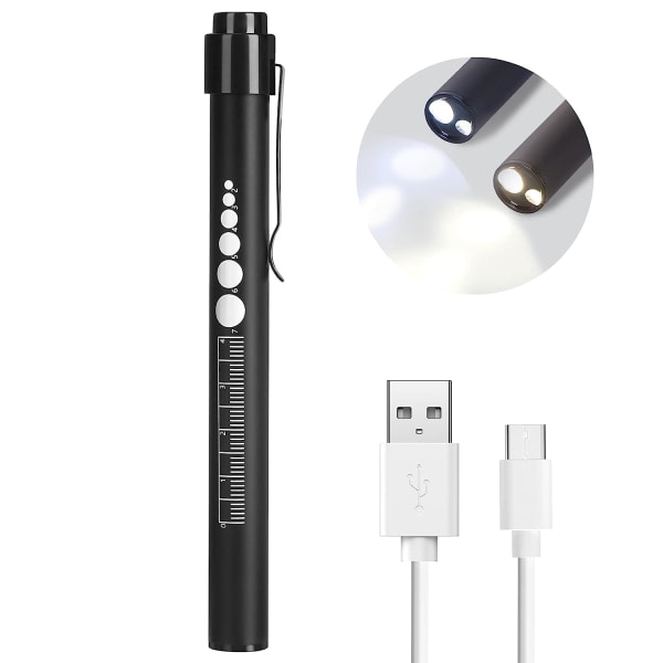 Ladattava taskulamppu pupillometrillä LED-taskulamppu