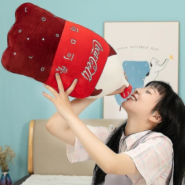 55cm Simulerad Kolsyrad Dryck Plyschkudde Rolig Sprite Coca Cola Fanta Soda Mjuk Fylld Cartoon Dock Ryggkudde Bästa Present (Coca Cola)
